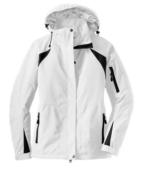 Port Authority L304 Ladies All-Season II Jacket - White/Black - M