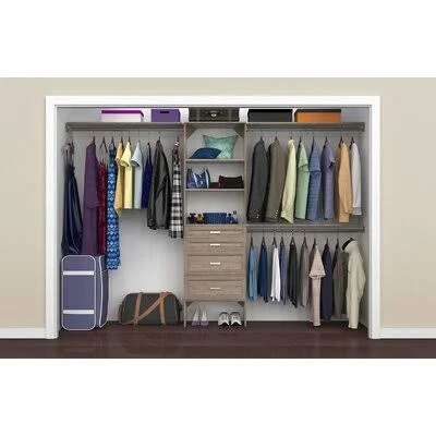Closetmaid SuiteSymphony 84x22 W - 120x22 W Closet System Finish: Natural Gray