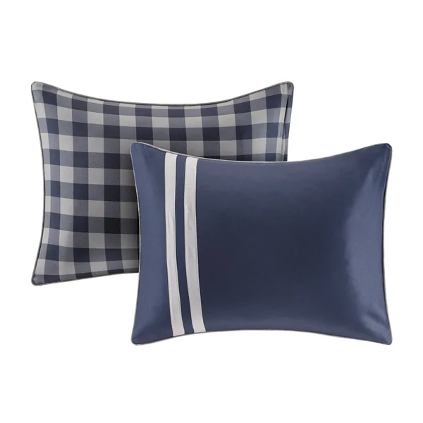 Intelligent Design Oxford Reversible Comforter Set - Navy - Full/Queen