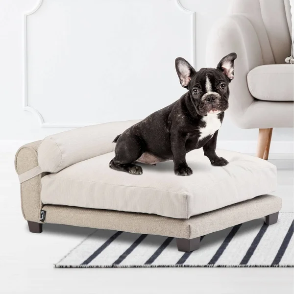 Club Nine Pets Belmont Orthopedic Dog Bed - Medium, Linen.
