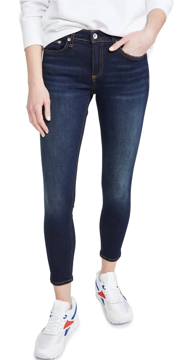 Rag & Bone Cate Mid-Rise Ankle Skinny Jeans, Carmen, Women's, 23