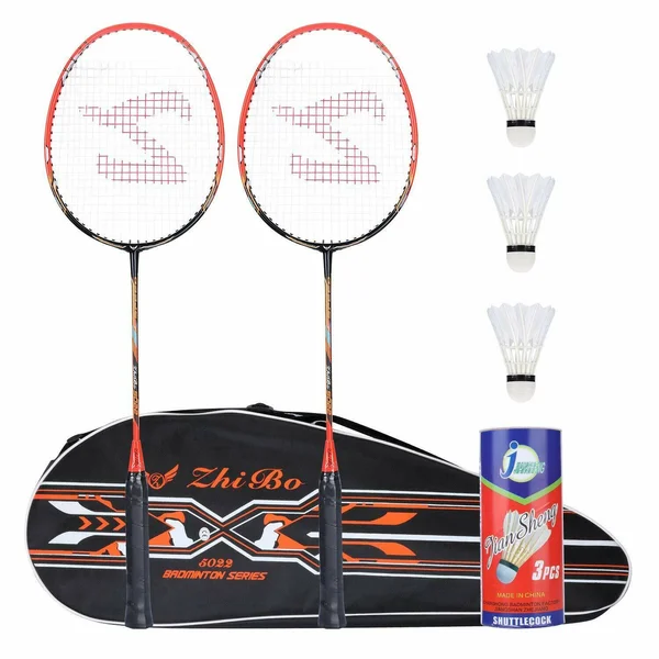 Badminton Racquet - Fostoy Badminton Racket Set-Professional Carbon Fiber Badminton Racket with 3 Shuttlecocks and Carrying Bag-Pe