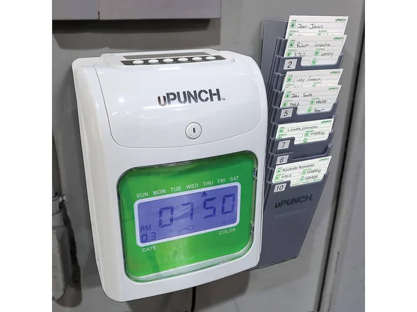 uPunch UB1000 Electronic Non-Calculating Time Clock Bundle - Beige/Green (159971)