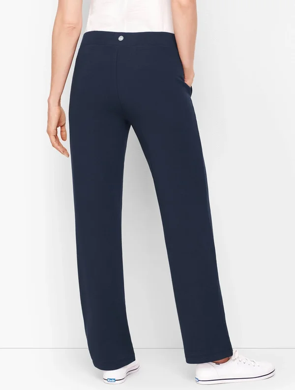 Petite - Pima Terry Relaxed Leg Pants - Blue - Xxs Talbots