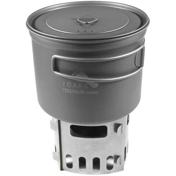 TOAKS Titanium Alcohol Stove and 900ml Pot Cook System CS-04