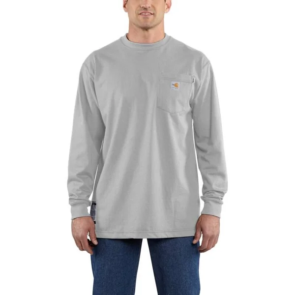 Carhartt Flame-Resistant Force Cotton Long-Sleeve T-Shirt - Olive