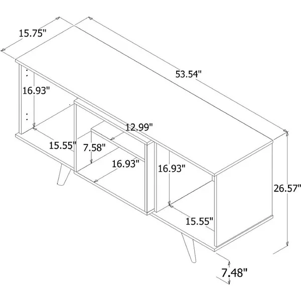 Manhattan Comfort 18PMC1 Hampton 53.54 TV Stand - White