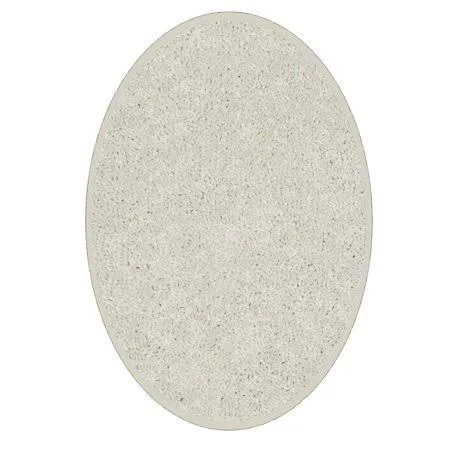 Solid Color Indoor Area Rugs, Off White - 4&x6& Oval