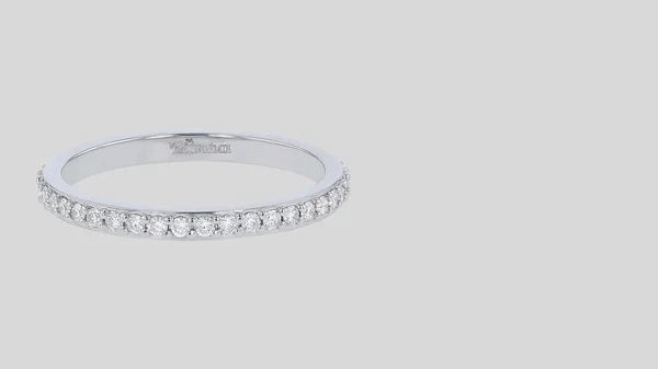 18 Karat Gold Eternity Diamond Ring with 1/3 Carat Lab Grown Diamonds White Gold, 8.5, White Gold