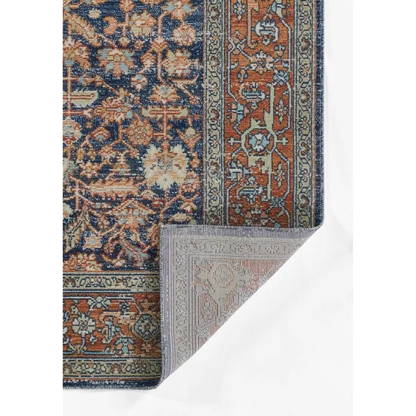 Momeni Lillihan LIH-1 Navy Area Rug 9&3x22 x 11&10x22