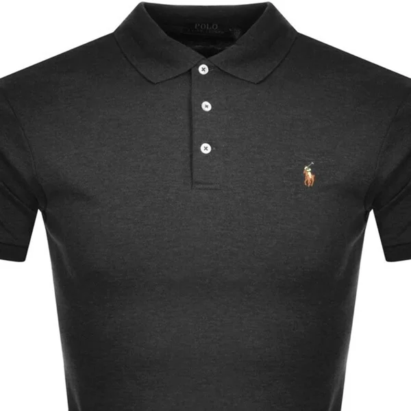Ralph Lauren Slim Fit Polo T Shirt Grey