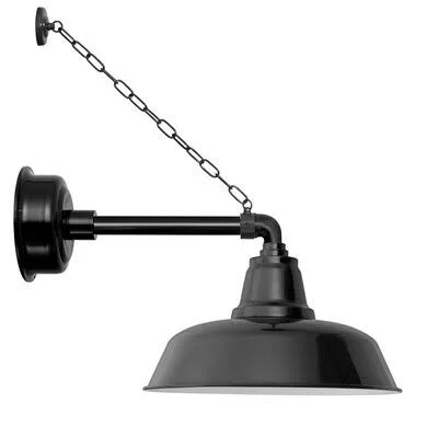 Vandervliet LED Outdoor Barn Light Latitude Run Fixture Finish: Black - Size: 10x22 H x 14x22 W x 24x22 D