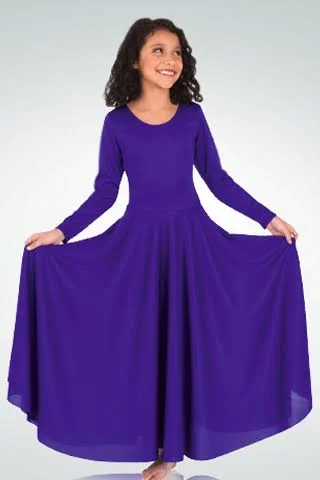Body Wrappers Women's Worship Long Sleeve Dance Dress BW512
