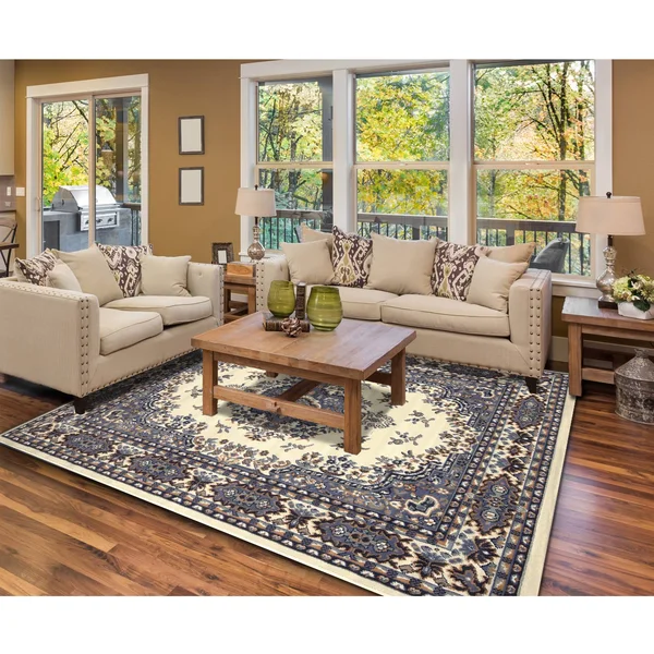 Powersellerusa Traditional Area Rug Bordered Medallion Design Persian Oriental Rugs Carpet Runners
