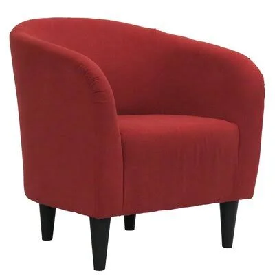 30.5x22 Wide Barrel Chair Willa Arlo Interiors Upholstery Color: Marsala Red