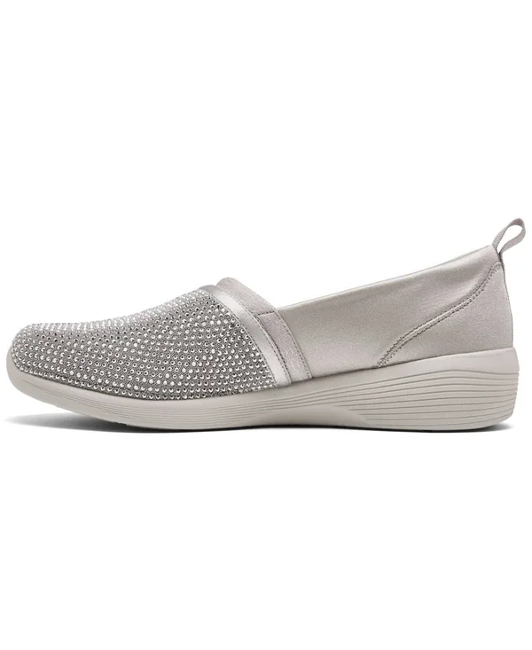 Women's Skechers Arya Shine and Glow Slip-On - Size: 5, Gray
