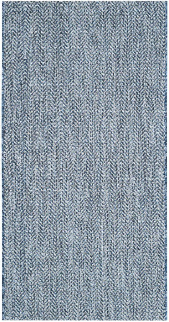 Safavieh Courtyard Navy - Grey Area Rug; 9& x 12&