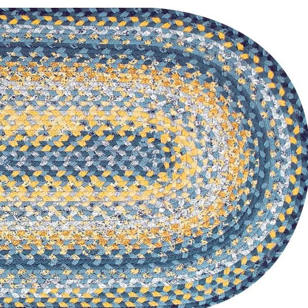 Homespice Decor Sunflowers Cotton Braided Rug 5& x 8& Rectangle
